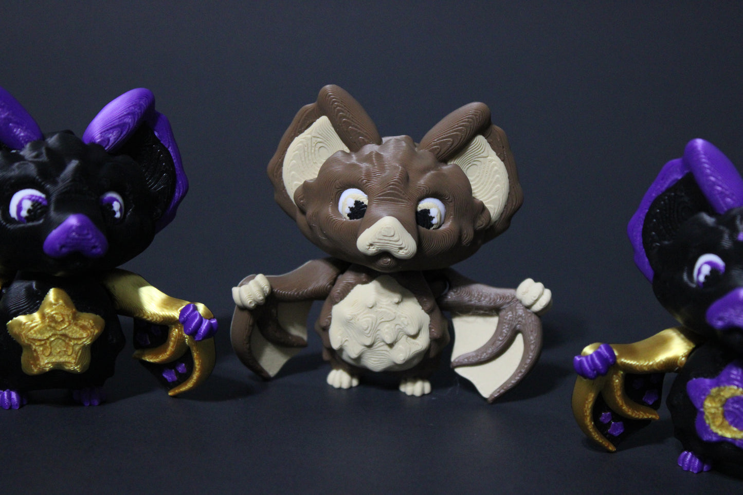 Celestial Bat Articulated 3d Printed Figurine 2.75" Tall - Wonderland 3D Printing