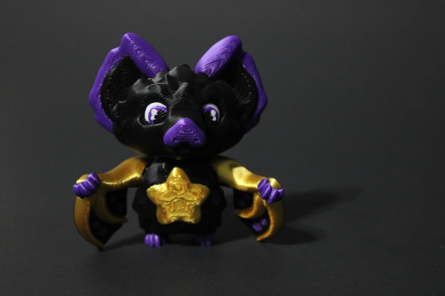 Celestial Bat Articulated 3d Printed Figurine 2.75" Tall - Wonderland 3D Printing