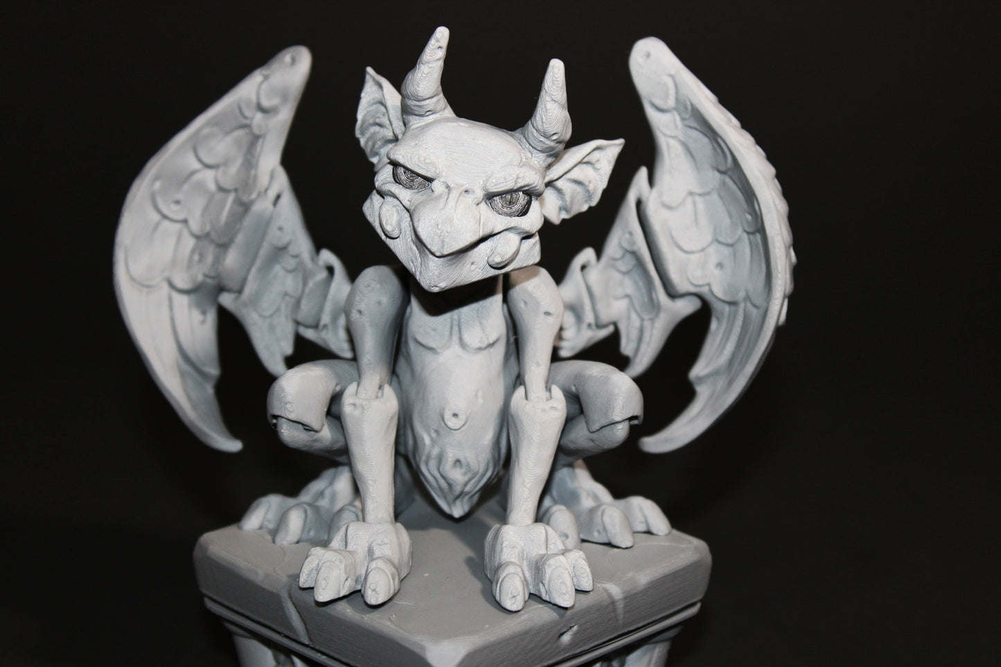 Twisty Gargoyle with Stand- Flexi Fidget Toy Set:3D Printed - Wonderland 3D Printing