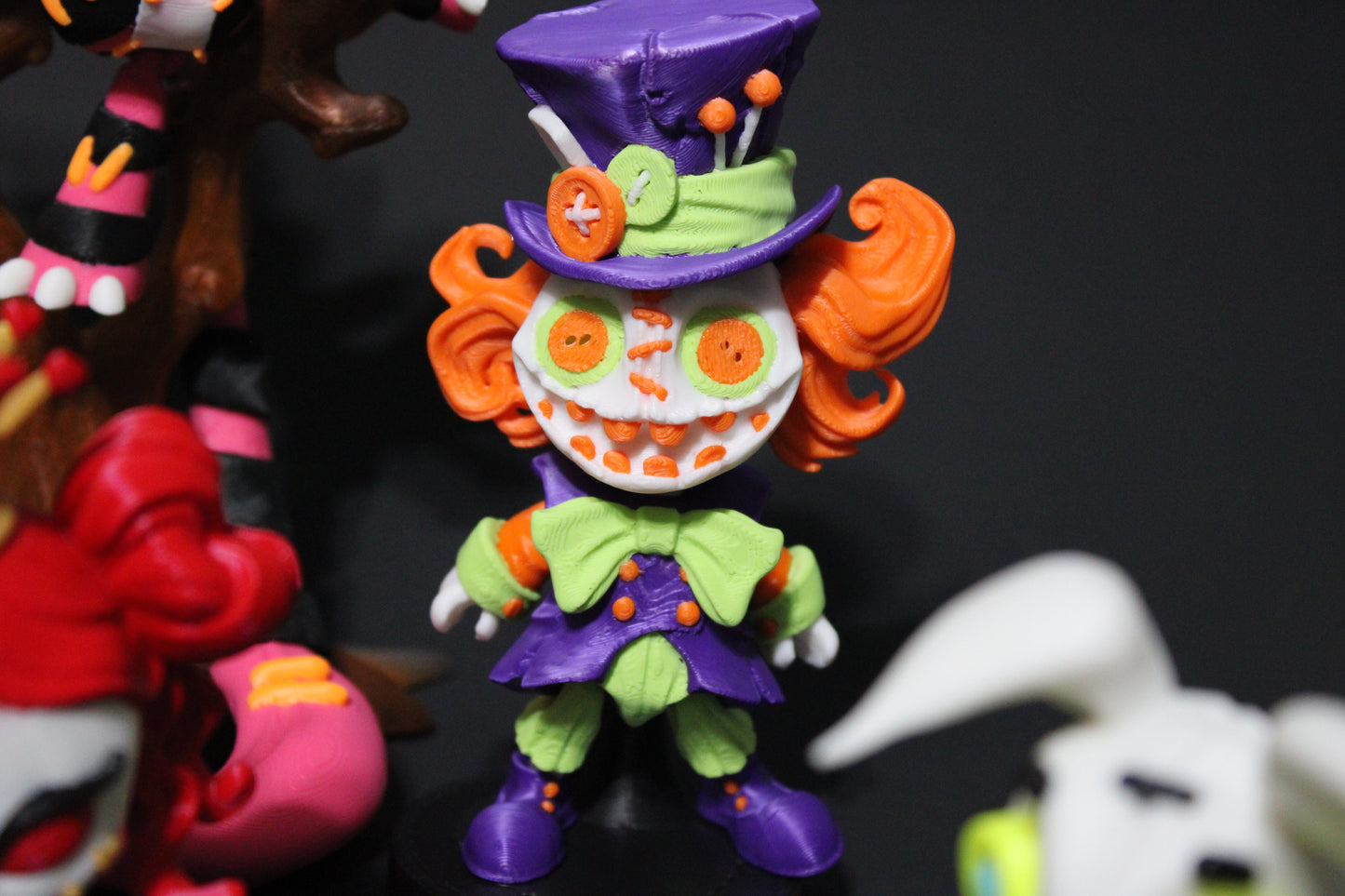 Wonderland Fidget Toy Set: Alice, Caterpillar, Hatter, Cat, Rabbit, Queen - 3D Printed - Wonderland 3D Printing