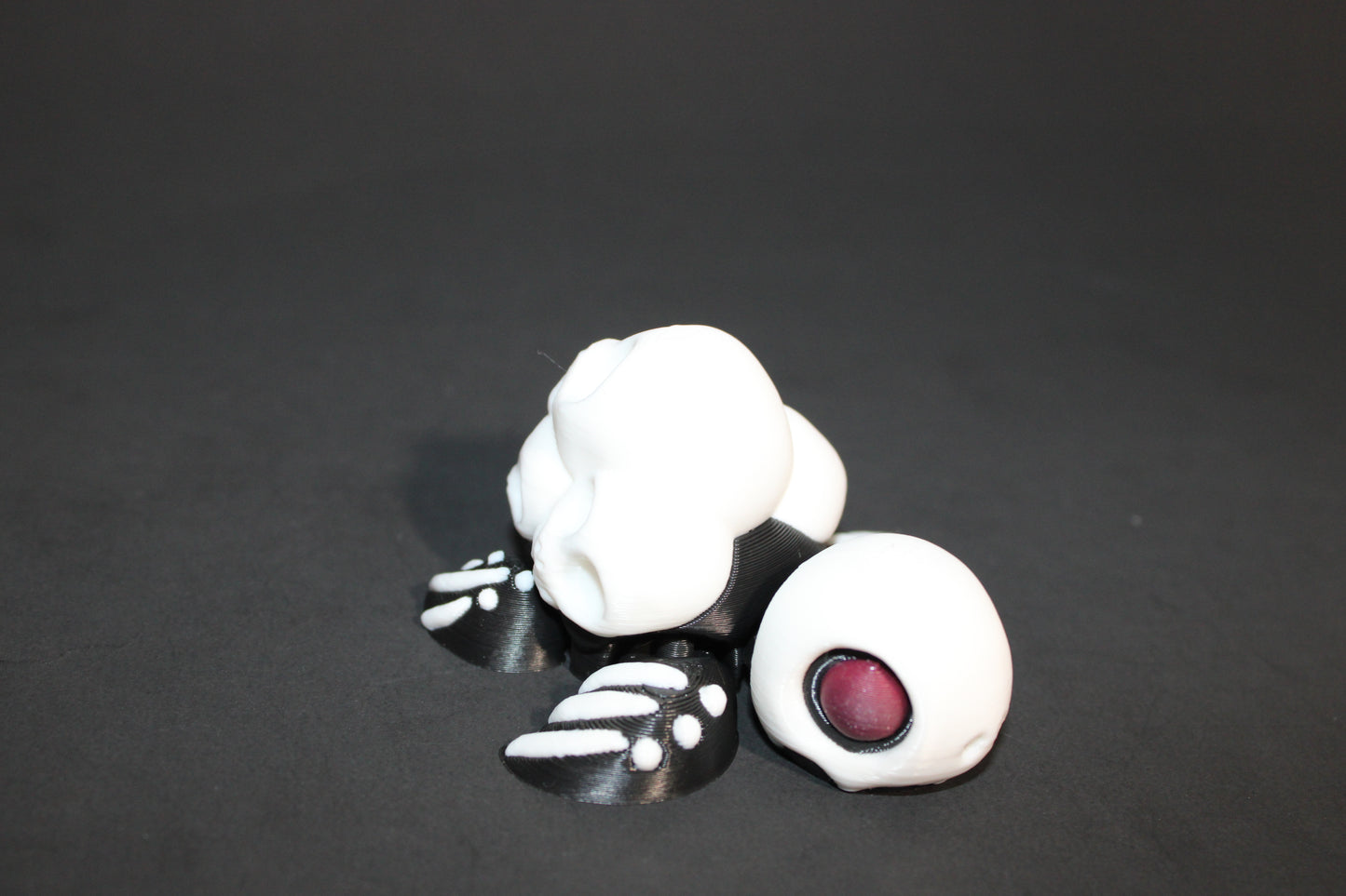 3D Printed Articulated Turtle Fidget Toy - Spooky Styles 2.5 inches - Wonderland 3D Printing