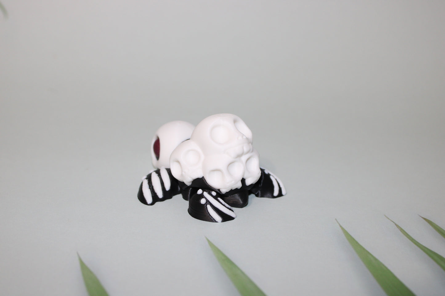 3D Printed Articulated Turtle Fidget Toy - Spooky Styles 2.5 inches - Wonderland 3D Printing