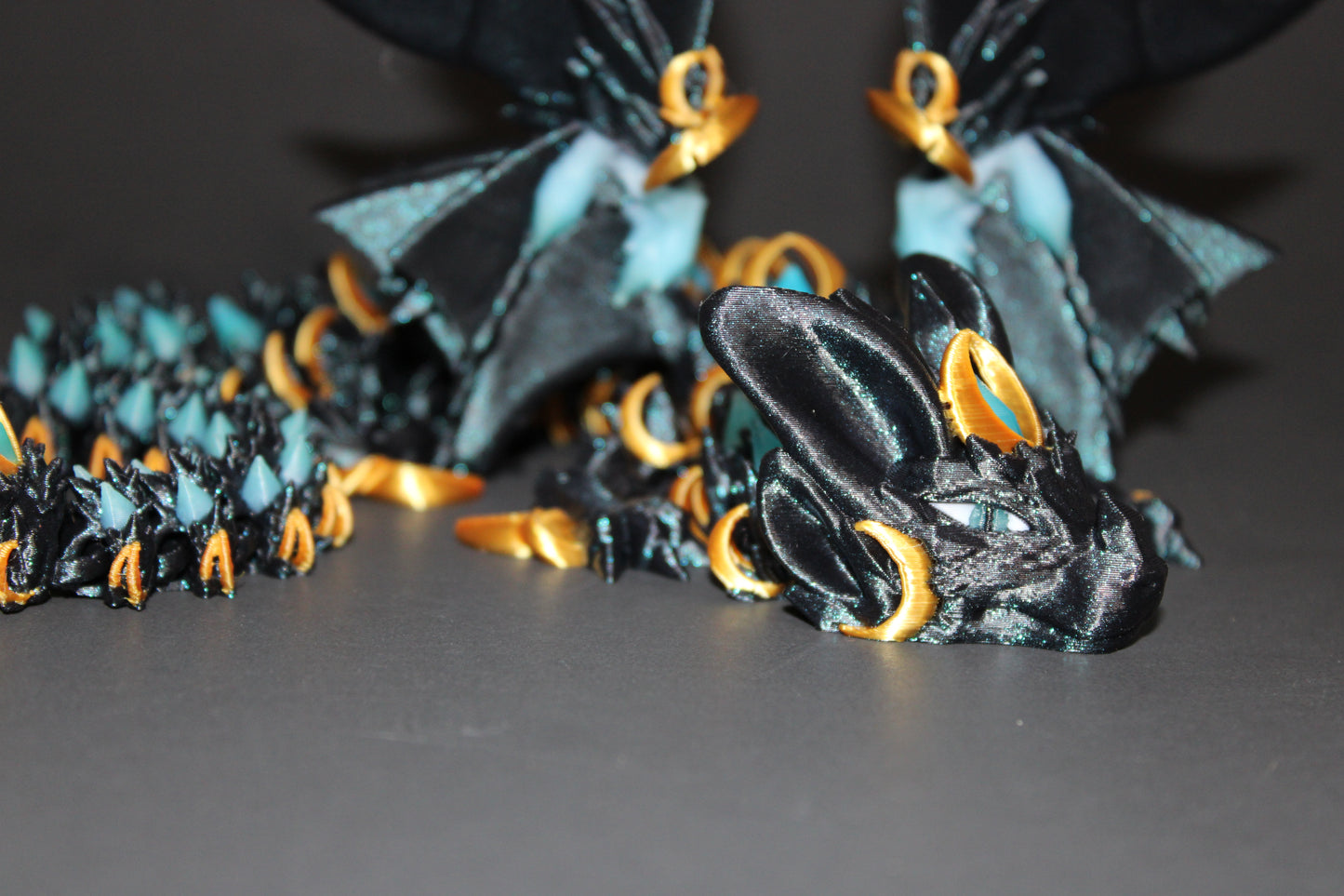 3D Printed Articulated 2025 Night Wing Dragon Fidget Toy - Wonderland 3D Printing