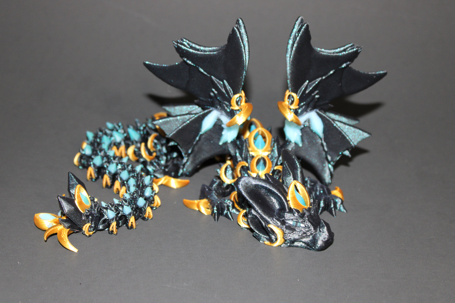3D Printed Articulated 2025 Night Wing Dragon Fidget Toy - Wonderland 3D Printing