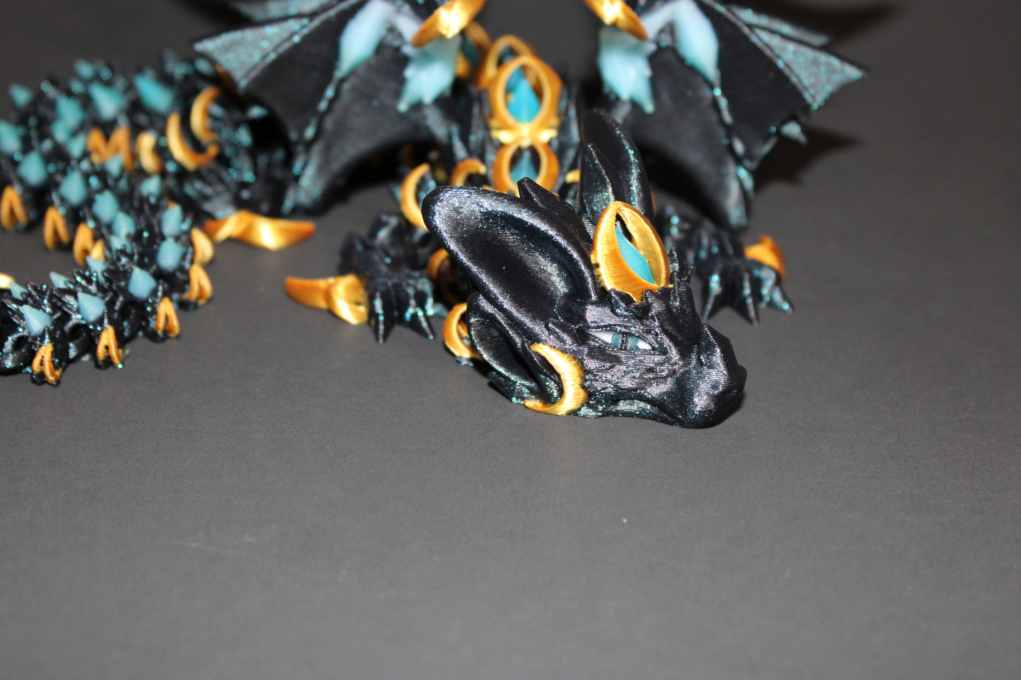 3D Printed Articulated 2025 Night Wing Dragon Fidget Toy - Wonderland 3D Printing