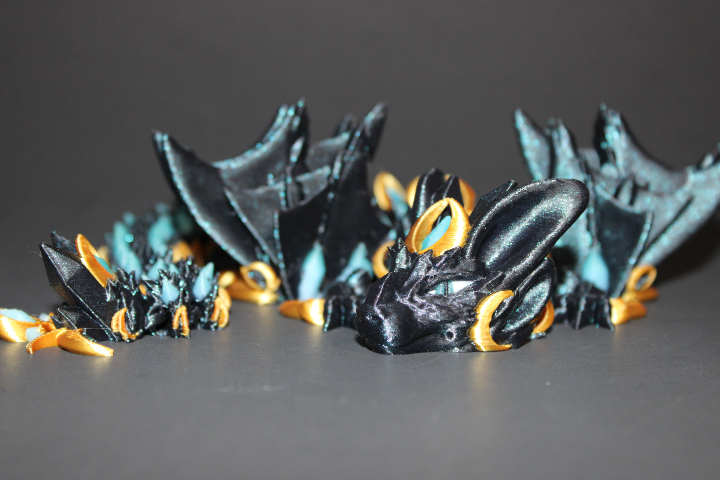 3D Printed Articulated 2025 Night Wing Dragon Fidget Toy - Wonderland 3D Printing