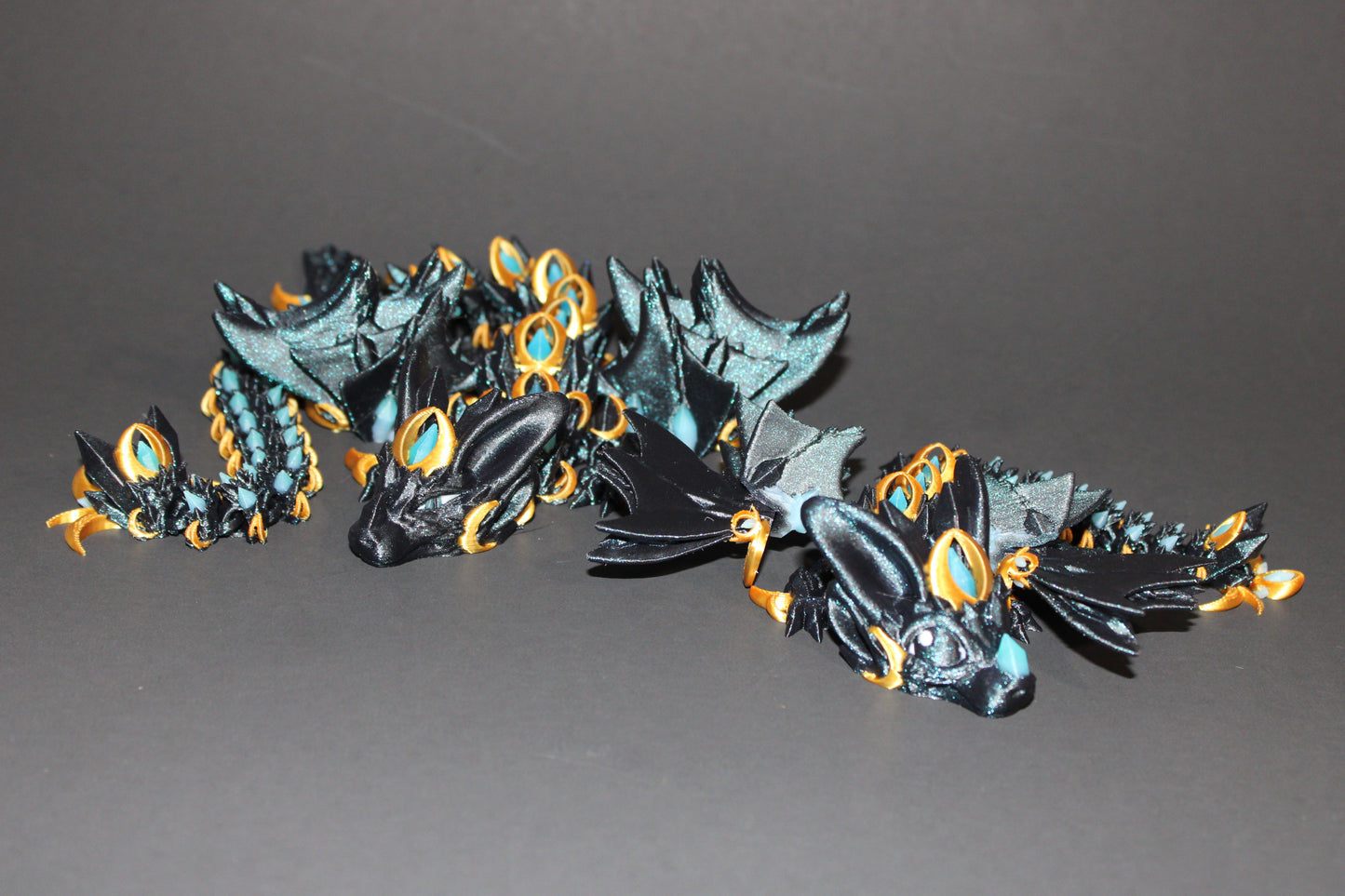 3D Printed Articulated 2025 Night Wing Dragon Fidget Toy - Wonderland 3D Printing