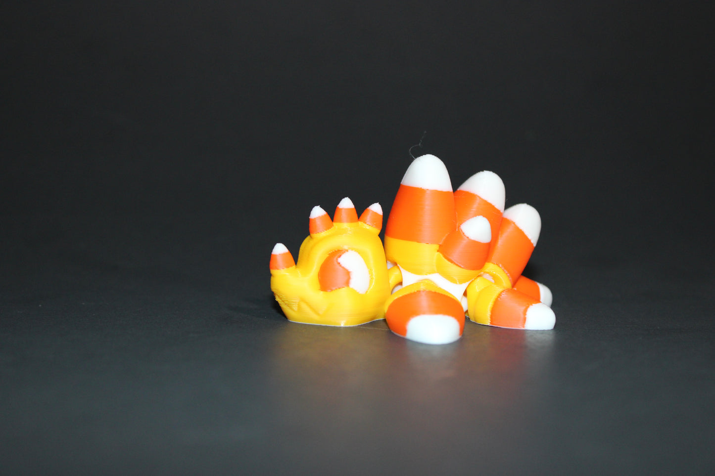 Mini Candy Corn Dragon 6 inches Long or Turtle 3 inch-3D Printed Articulated Flexi Figurine - Wonderland 3D Printing