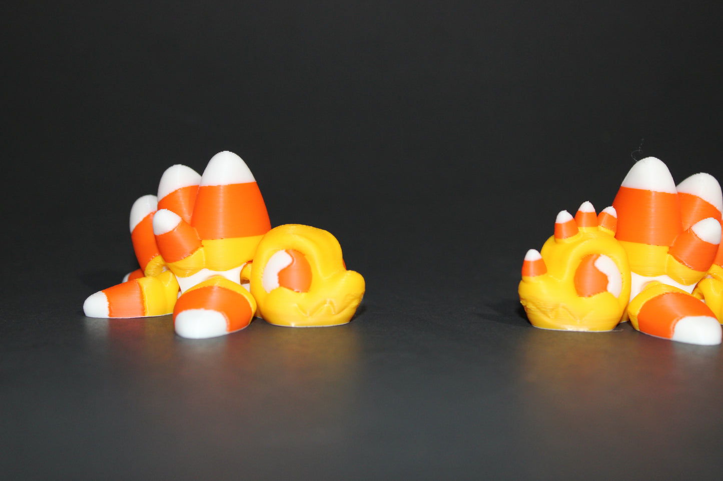 Mini Candy Corn Dragon 6 inches Long or Turtle 3 inch-3D Printed Articulated Flexi Figurine - Wonderland 3D Printing