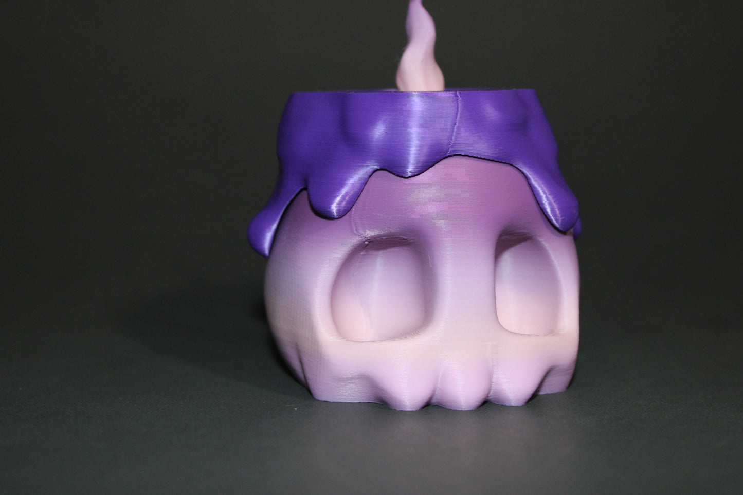 3D Printed Clicker Skull Candle - Wonderland 3D Printing