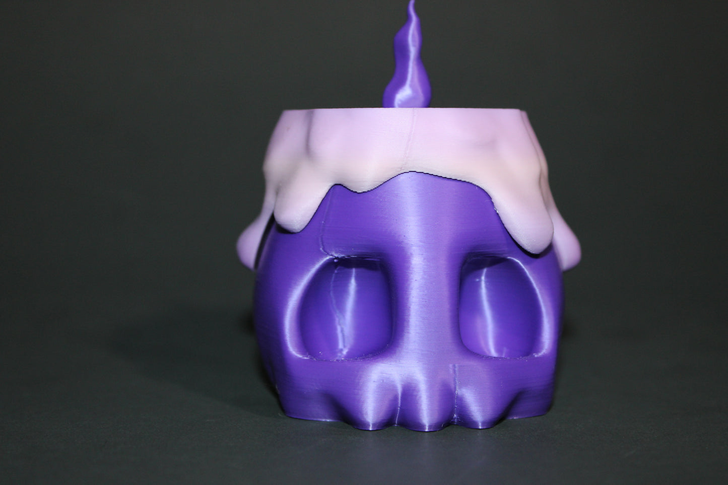 3D Printed Clicker Skull Candle - Wonderland 3D Printing