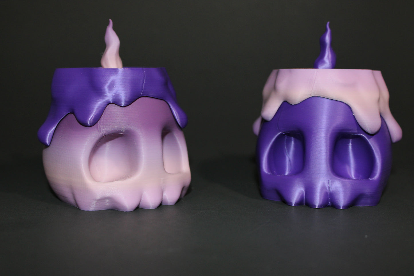 3D Printed Clicker Skull Candle - Wonderland 3D Printing