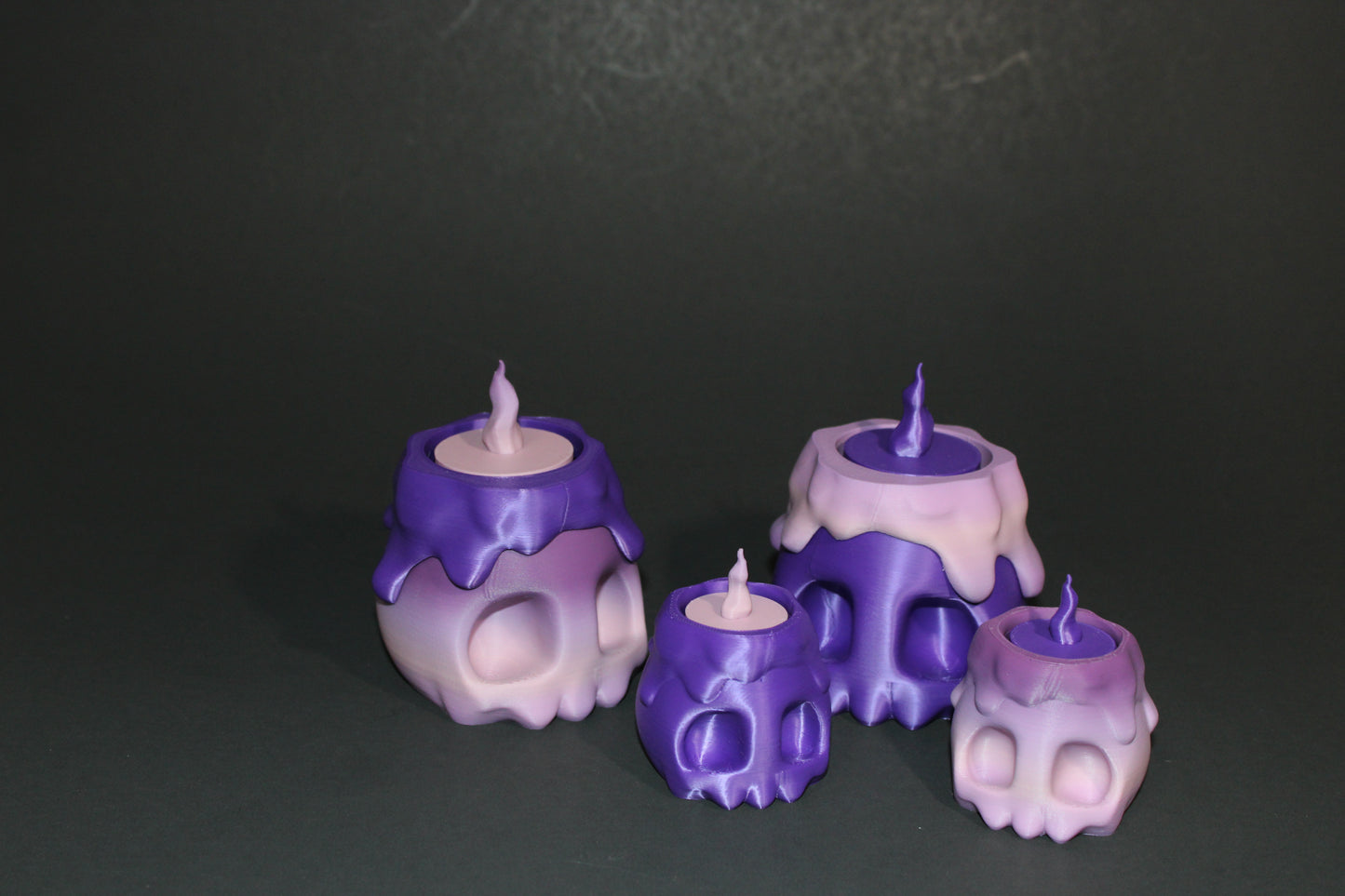 3D Printed Clicker Skull Candle - Wonderland 3D Printing
