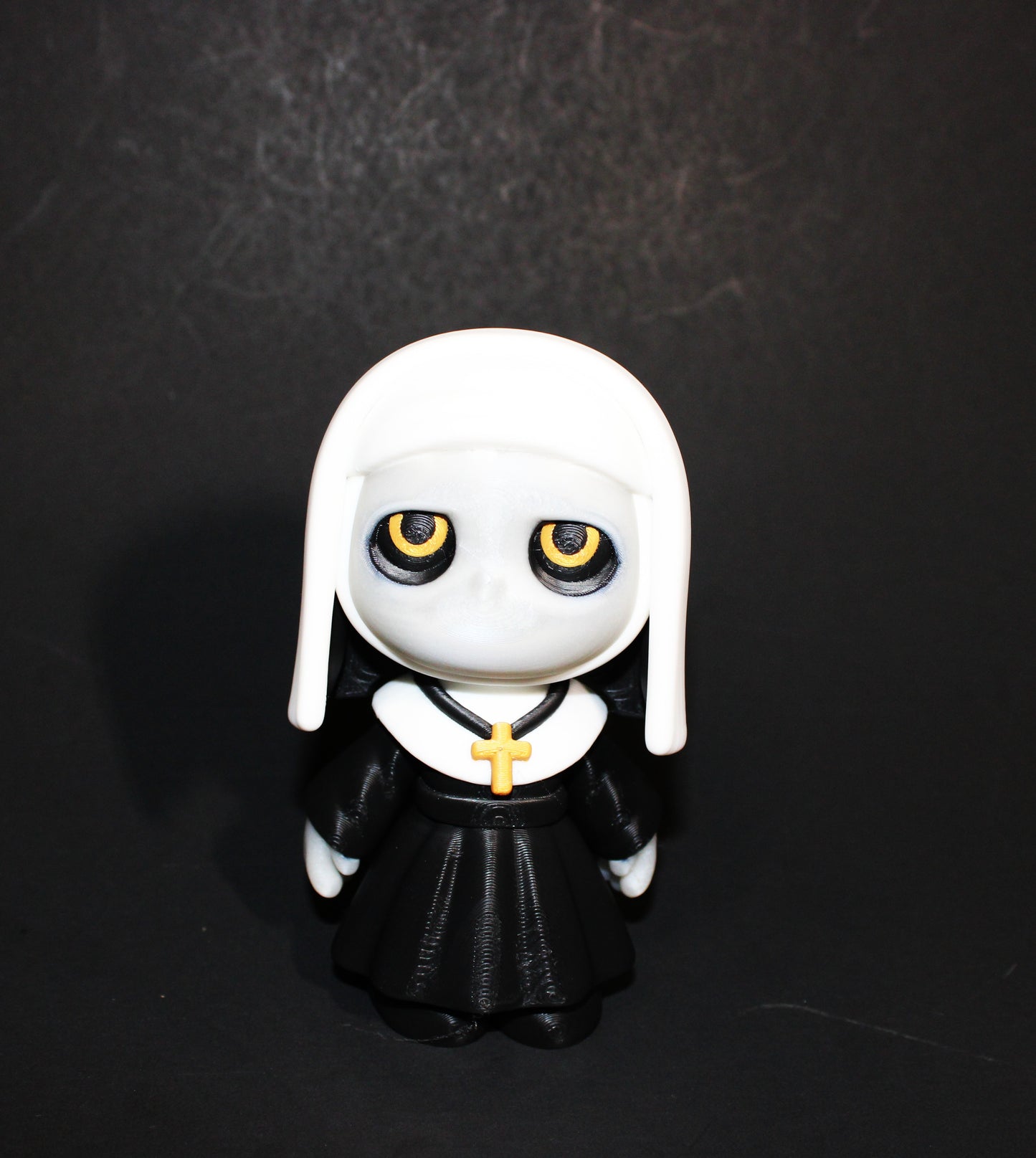 Nun 3d printed Articulated Figurines-Face Glows in the Dark - Wonderland 3D Printing