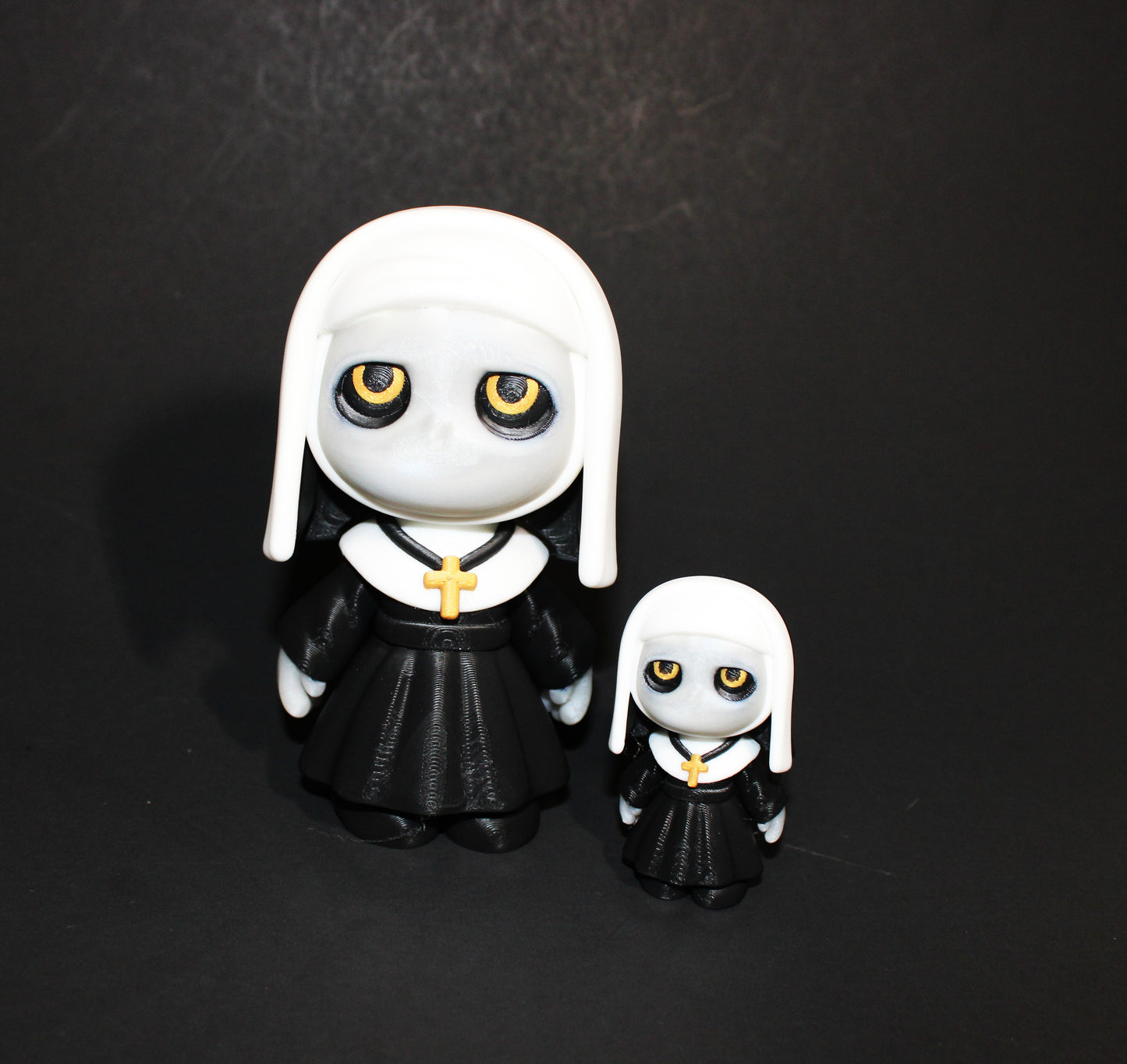 Nun 3d printed Articulated Figurines-Face Glows in the Dark - Wonderland 3D Printing