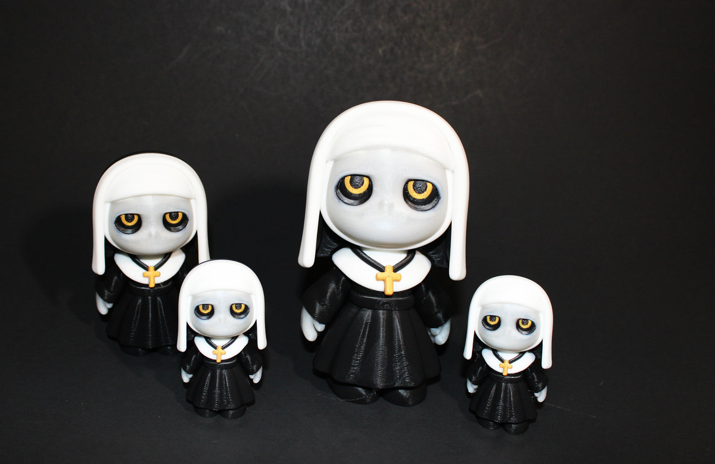 Nun 3d printed Articulated Figurines-Face Glows in the Dark - Wonderland 3D Printing