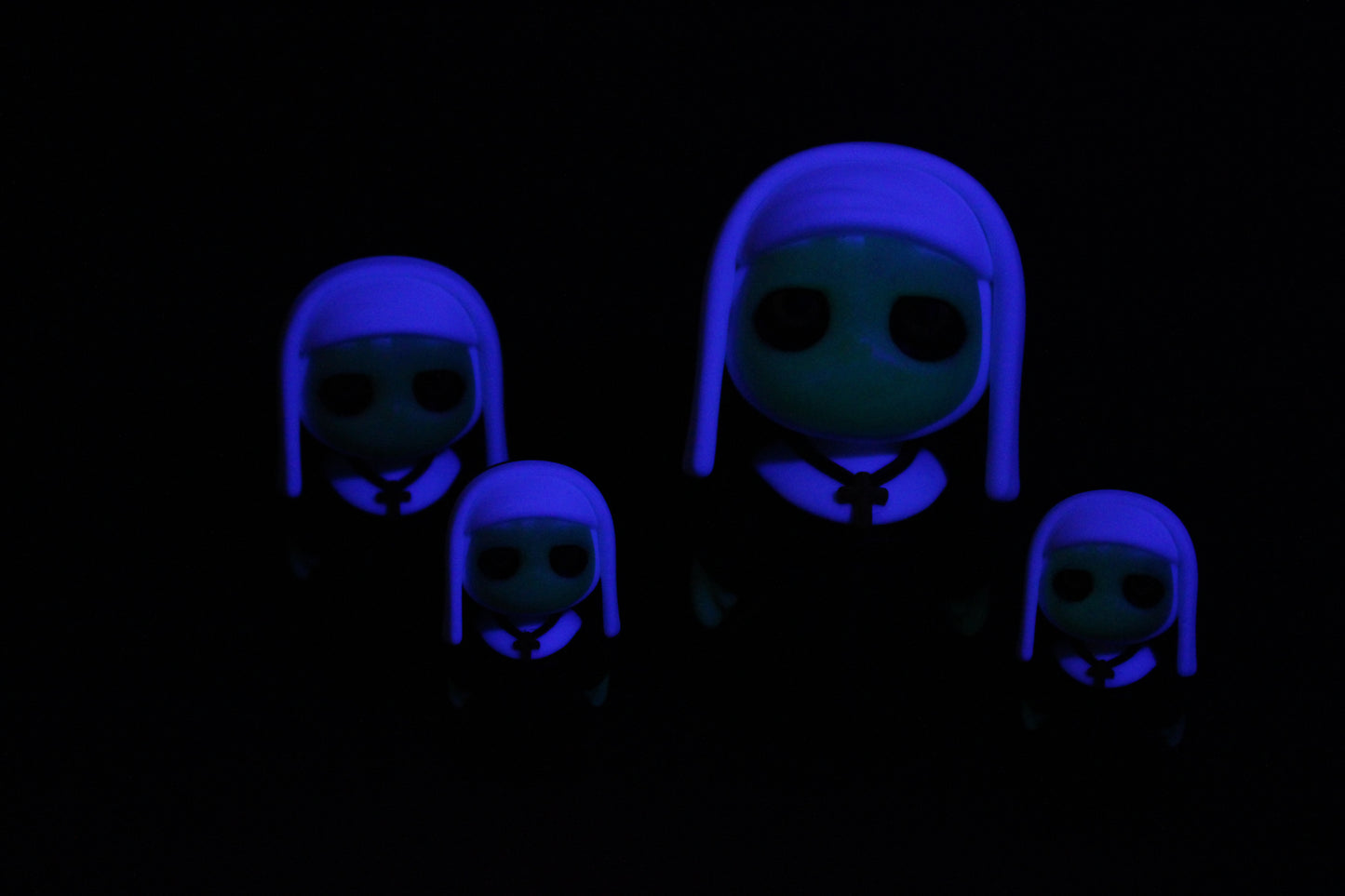 Nun 3d printed Articulated Figurines-Face Glows in the Dark - Wonderland 3D Printing