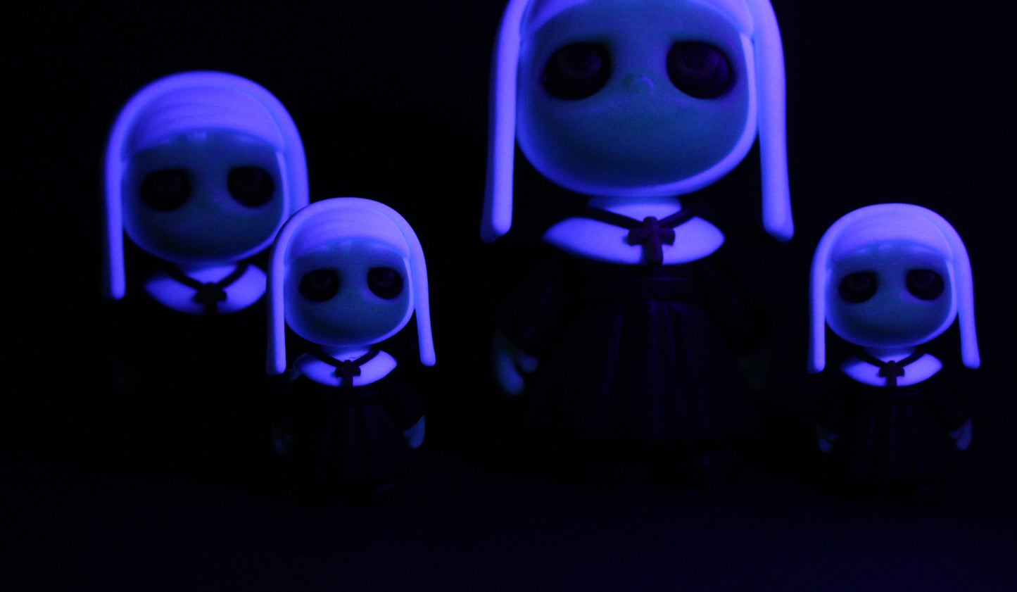 Nun 3d printed Articulated Figurines-Face Glows in the Dark - Wonderland 3D Printing