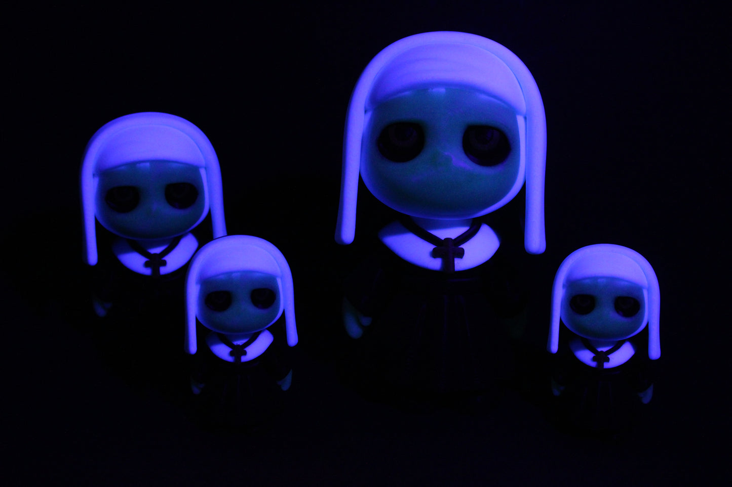 Nun 3d printed Articulated Figurines-Face Glows in the Dark - Wonderland 3D Printing