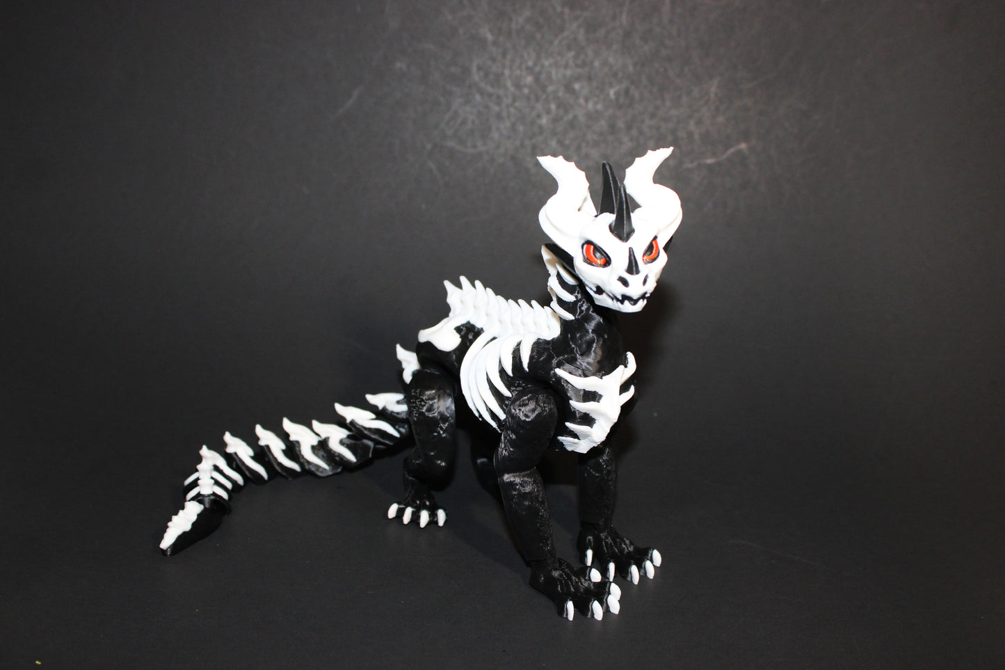 Skelly Dragon 3D Printed Articulated Flexi Figurine 12 inches long - Wonderland 3D Printing