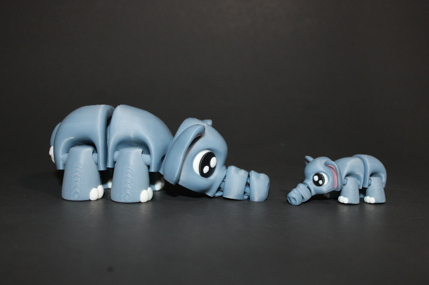 3D Printed Articulated Whale or Elephant Flexi Fidget Toy