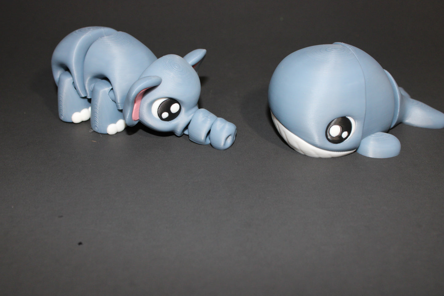 3D Printed Articulated Whale or Elephant Flexi Fidget Toy