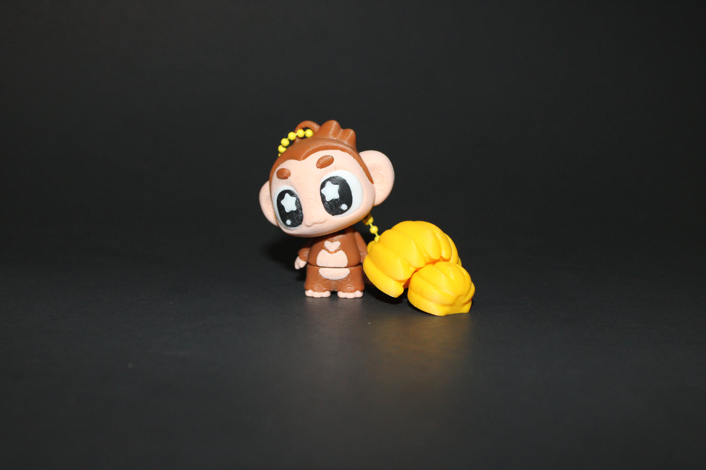 3D Printed Monkey with Banana Tree Toy Set: Includes Tree that Leaves Spin, 1 Monkey, 2 Bananas, and 2 Hanging Banana Bunches - Wonderland 3D Printing