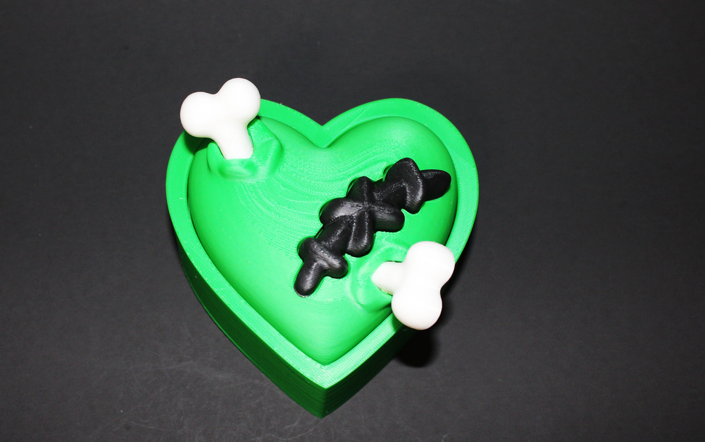 3D Printed Flexi Frankenstein and Bride with Heart Container - Wonderland 3D Printing