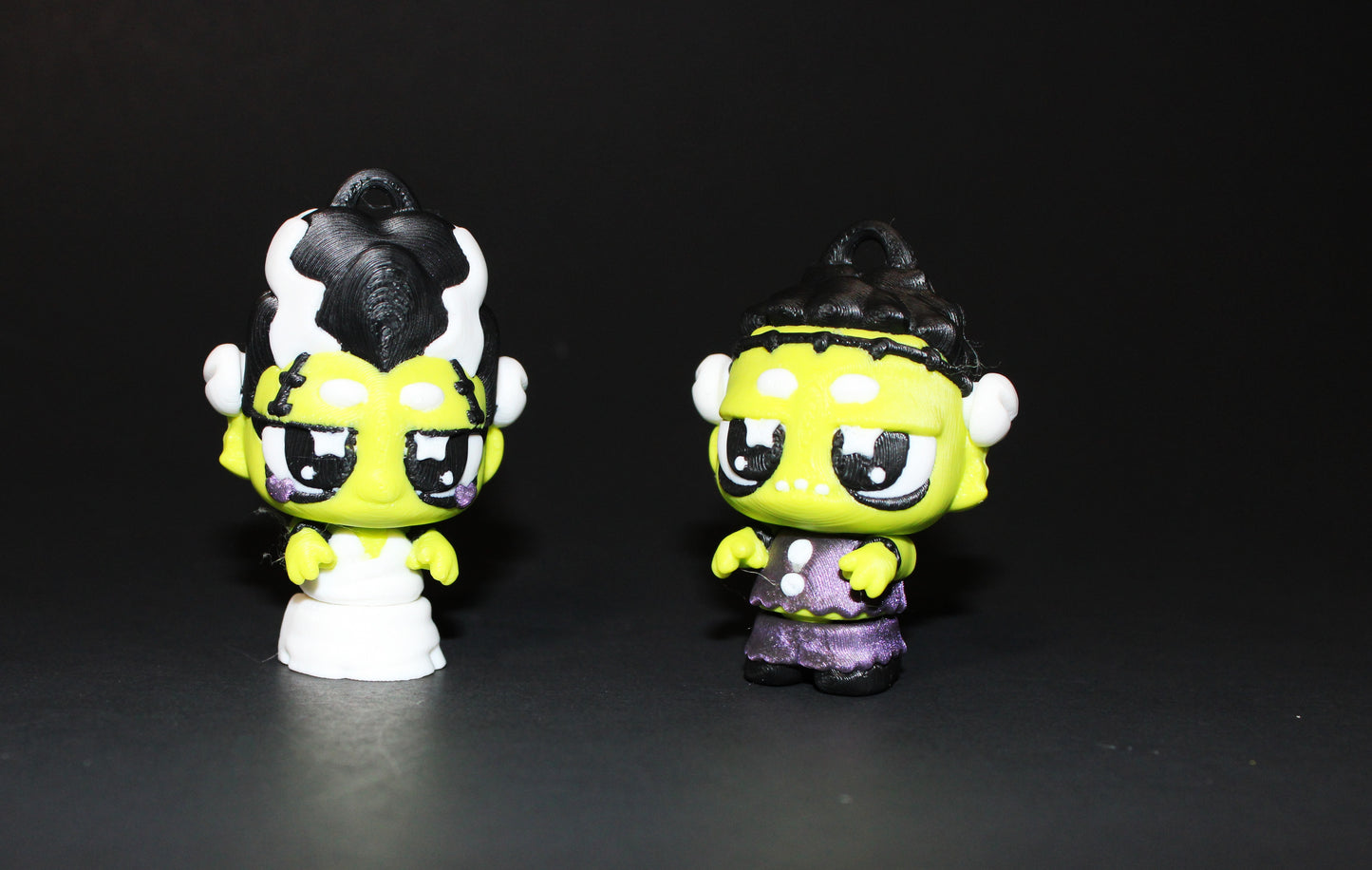 3D Printed Flexi Frankenstein and Bride with Heart Container - Wonderland 3D Printing