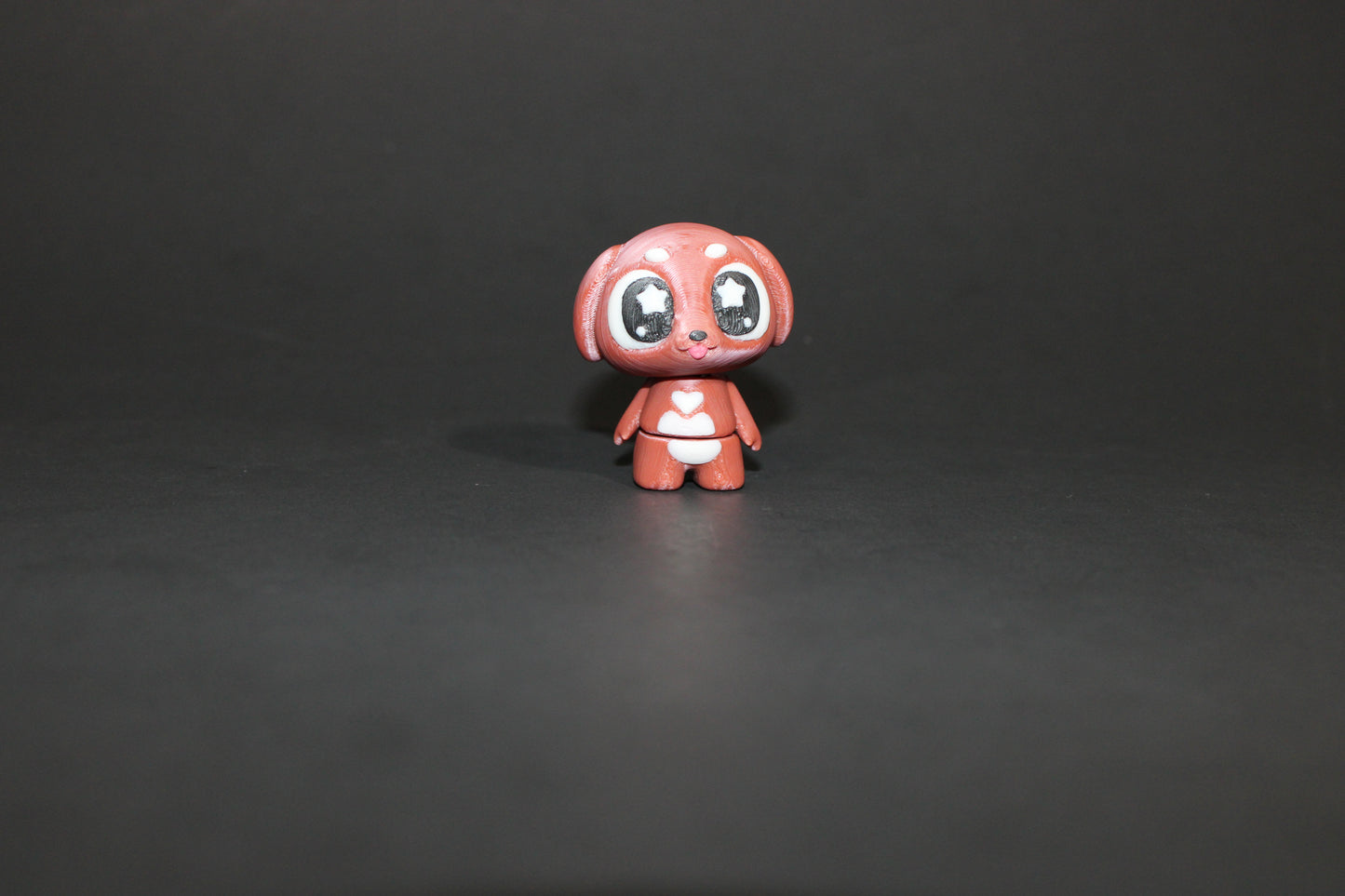 3D-printed Flexi Cute Puppy with Dog Bed 1.75" Tall - Wonderland 3D Printing