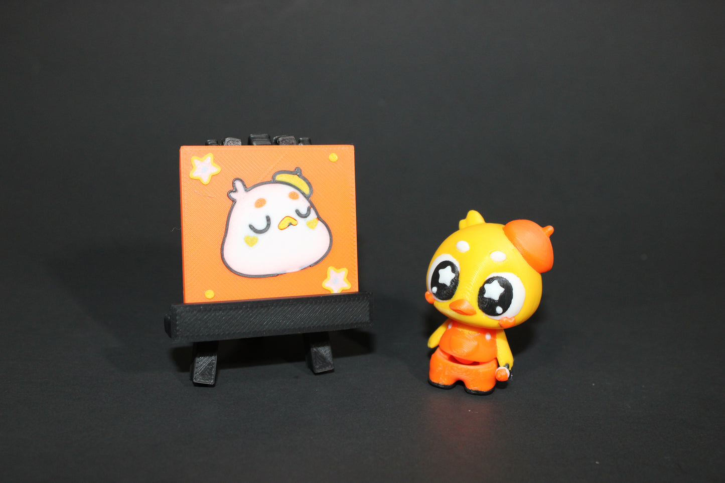 3D-printed Flexi Artesian Duck with Easel 2.5" Tall - Wonderland 3D Printing
