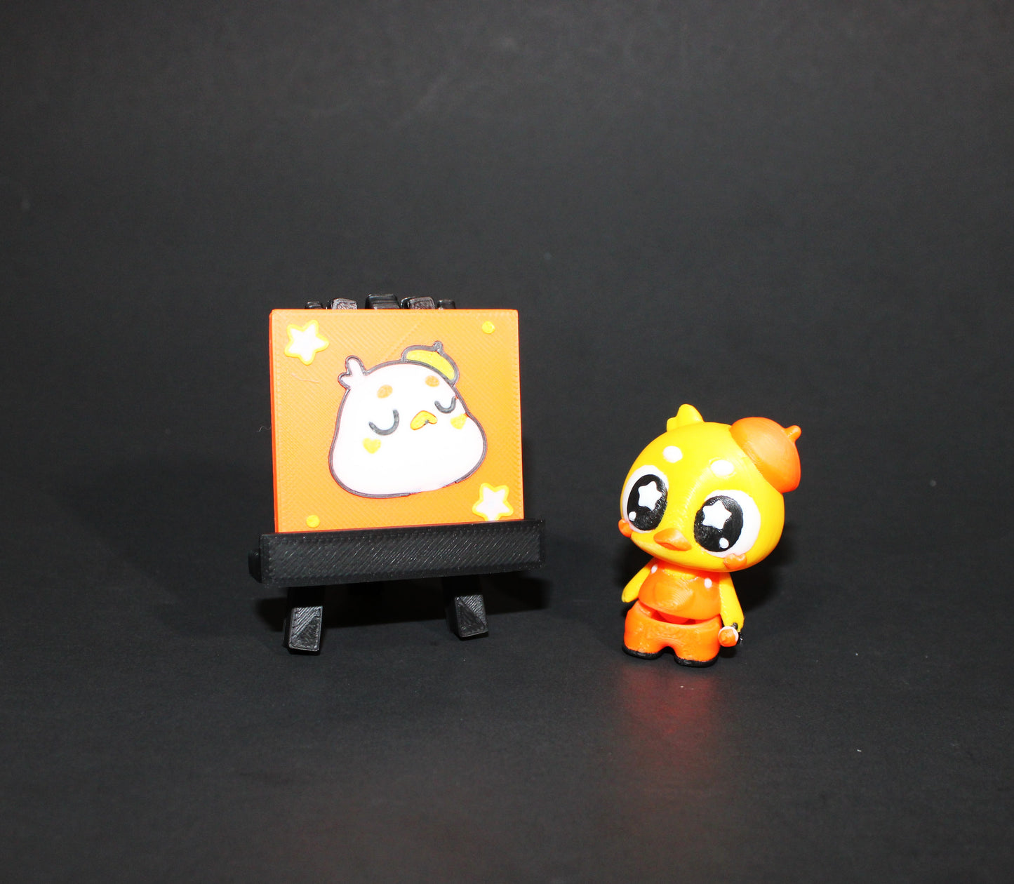 3D-printed Flexi Artesian Duck with Easel 2.5" Tall - Wonderland 3D Printing