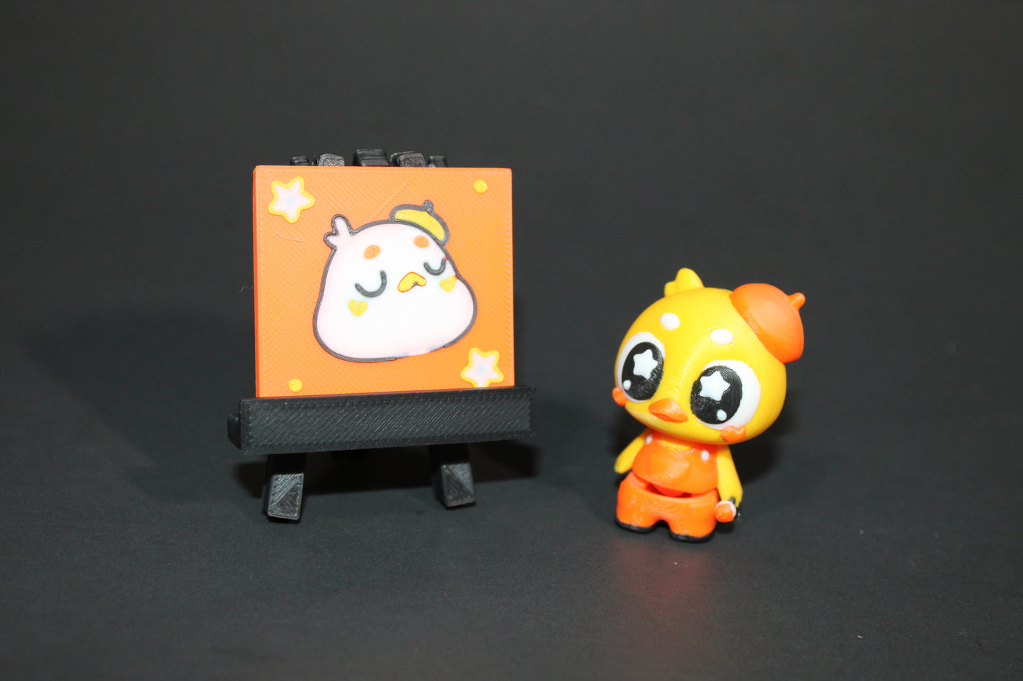 3D-printed Flexi Artesian Duck with Easel 2.5" Tall - Wonderland 3D Printing