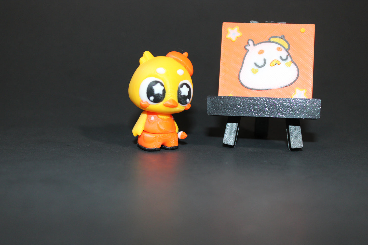 3D-printed Flexi Artesian Duck with Easel 2.5" Tall - Wonderland 3D Printing