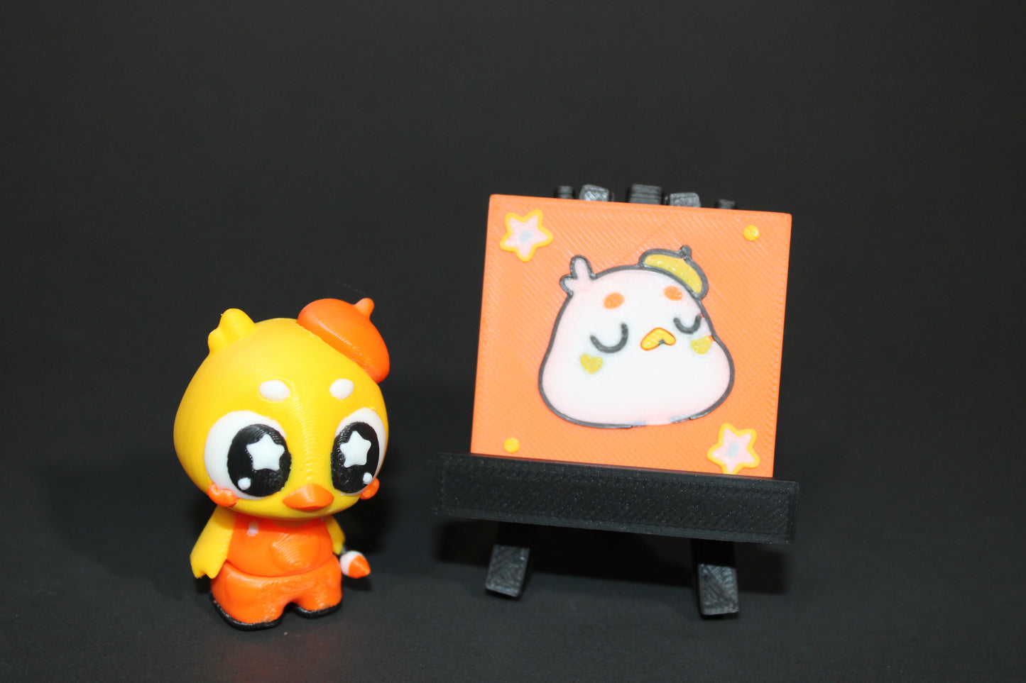 3D-printed Flexi Artesian Duck with Easel 2.5" Tall - Wonderland 3D Printing