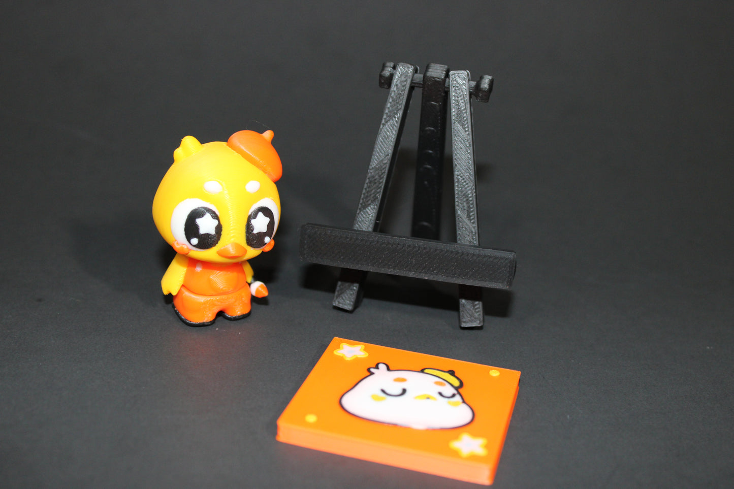 3D-printed Flexi Artesian Duck with Easel 2.5" Tall - Wonderland 3D Printing