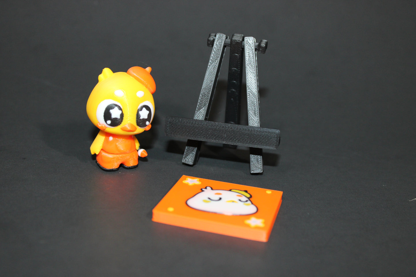 3D-printed Flexi Artesian Duck with Easel 2.5" Tall - Wonderland 3D Printing