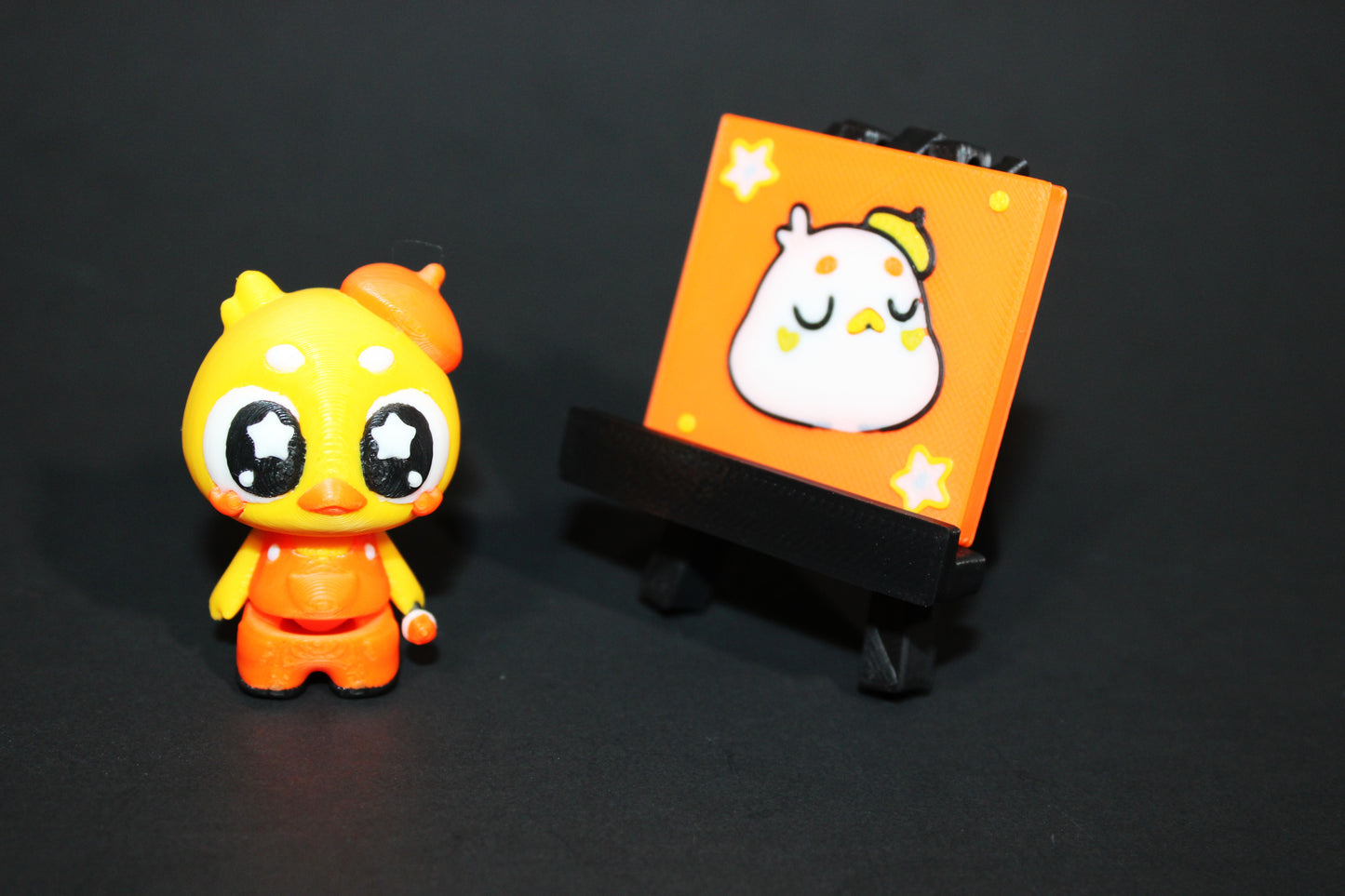 3D-printed Flexi Artesian Duck with Easel 2.5" Tall - Wonderland 3D Printing