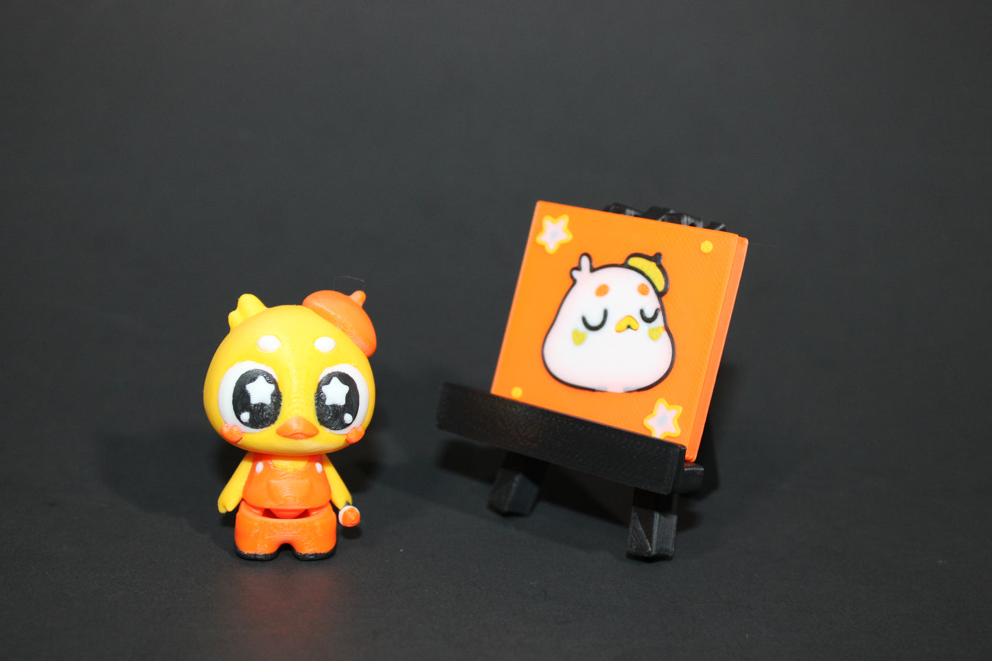 3D-printed Flexi Artesian Duck with Easel 2.5" Tall - Wonderland 3D Printing