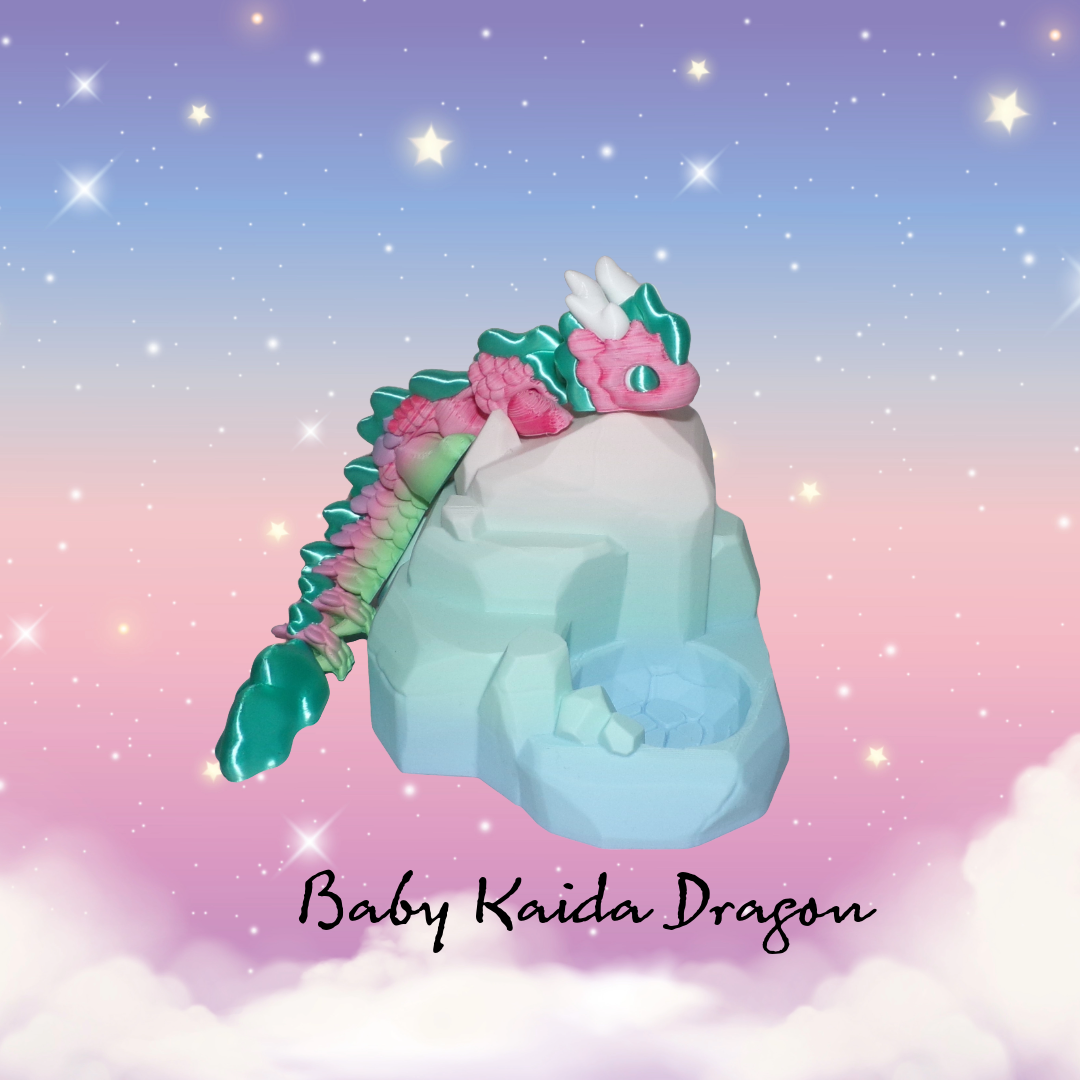 Baby Kaida Dragon Articulated 3d Printed Figurine - Wonderland 3D Printing