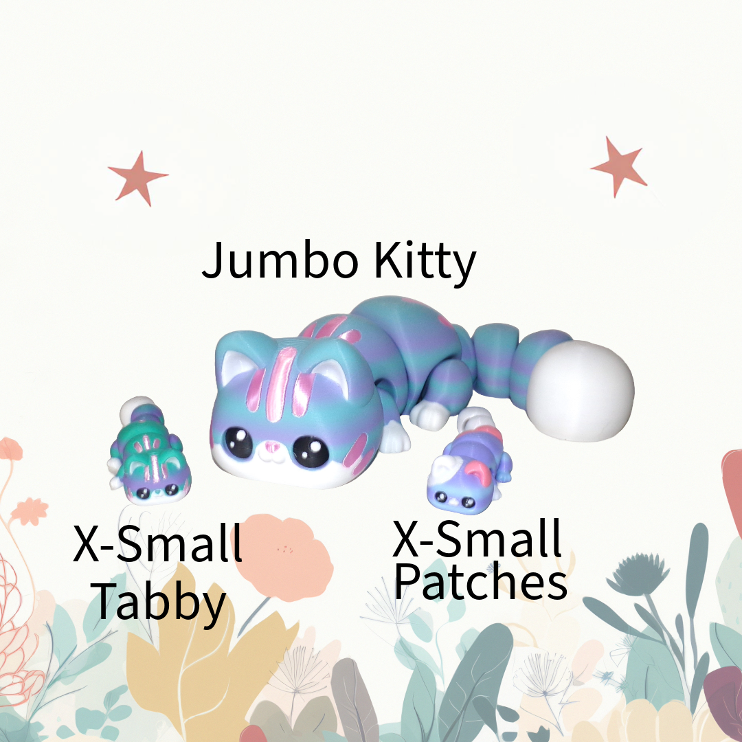 Kitty Articulated 3d Printed Figurine - Wonderland 3D Printing