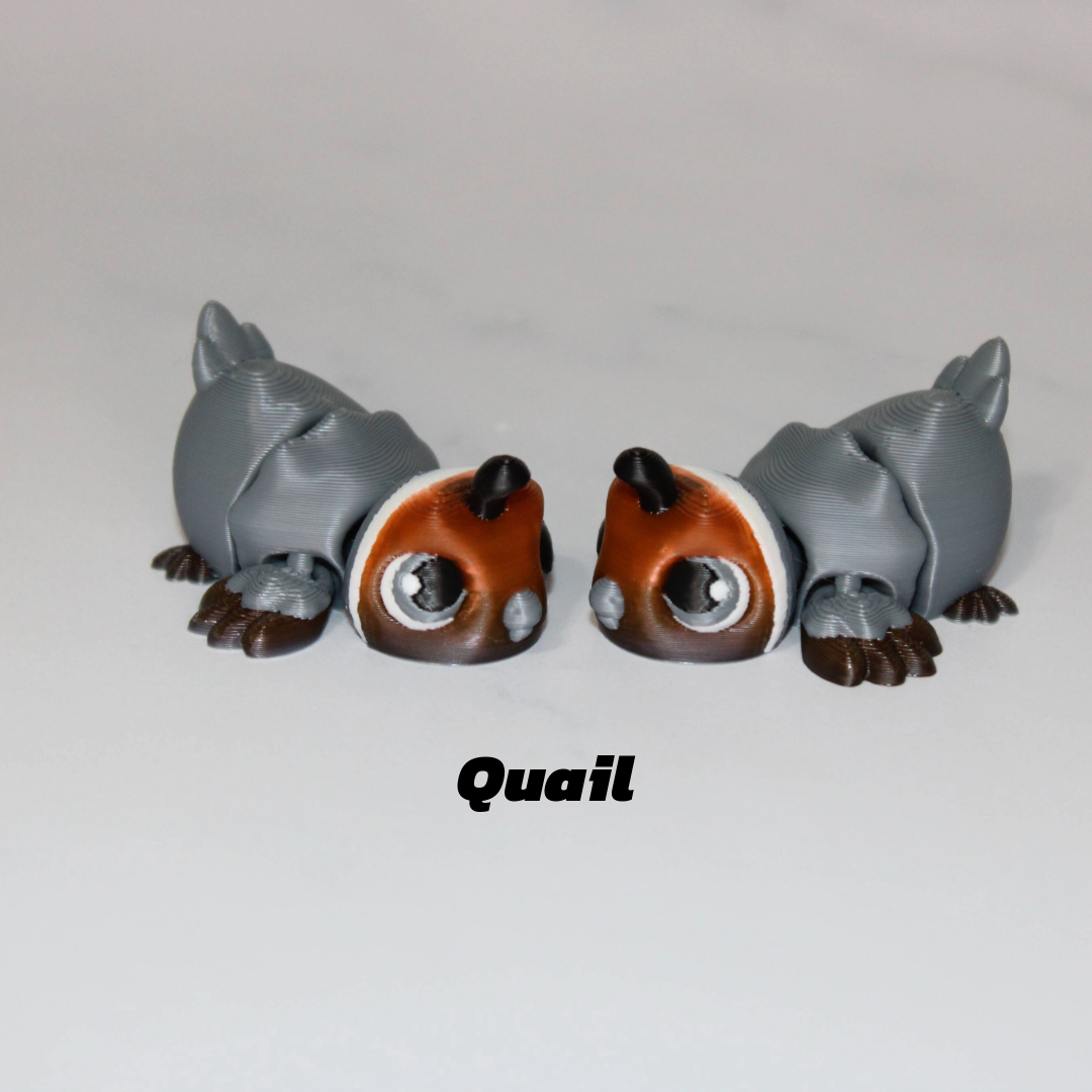 Mini Birds Articulated 3d Printed Figurine