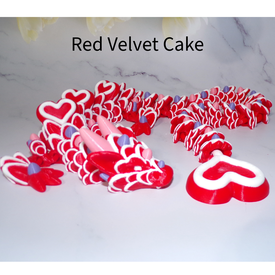 Heart Cookie Dragon 3D Printed Articulated - Wonderland 3D Printing