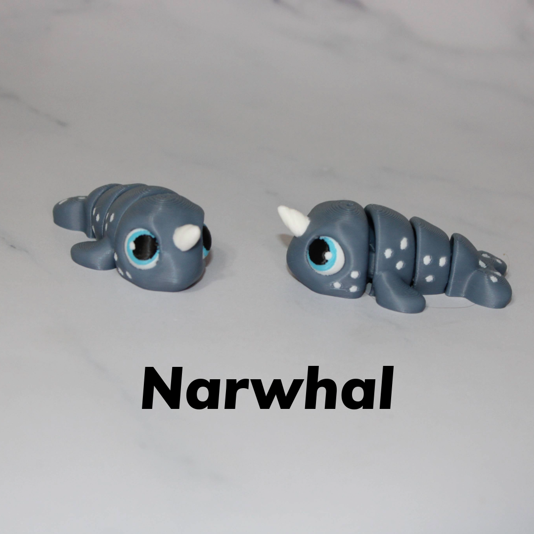 Mini Sea Creatures- Variety to choose from- Articulated 3d Printed Figurine