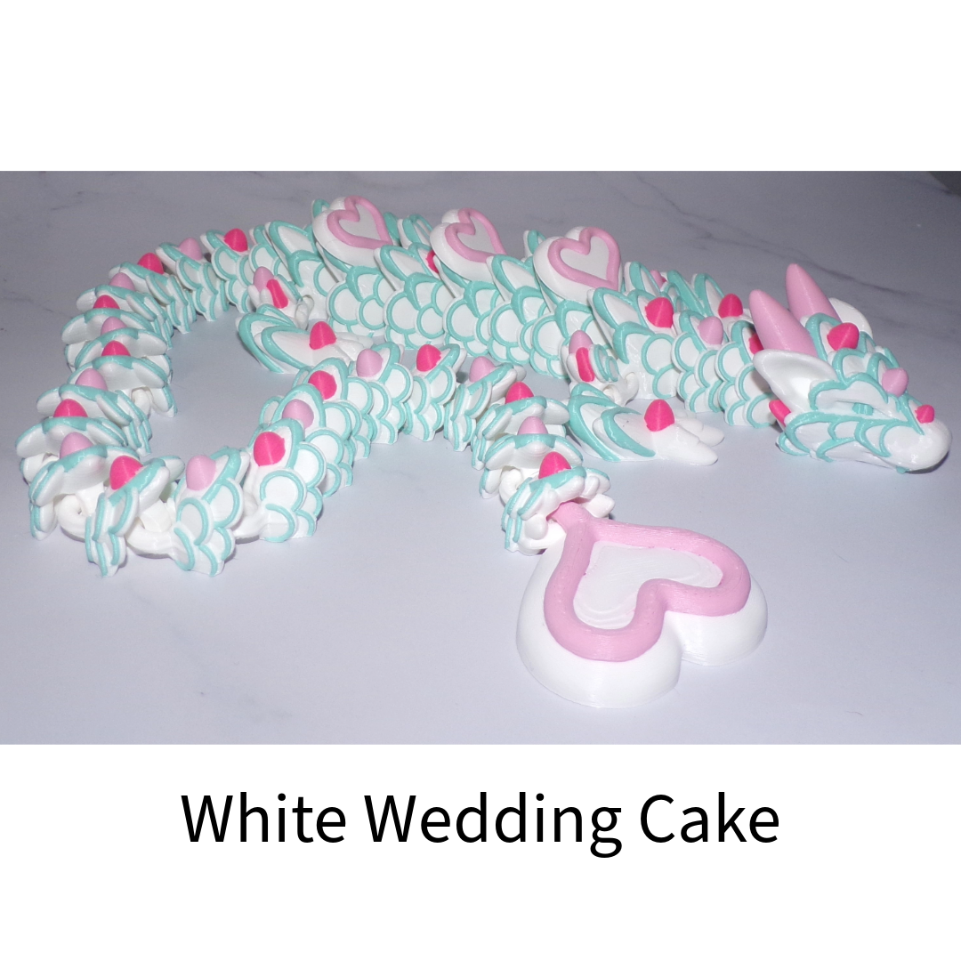Heart Cookie Dragon 3D Printed Articulated - Wonderland 3D Printing