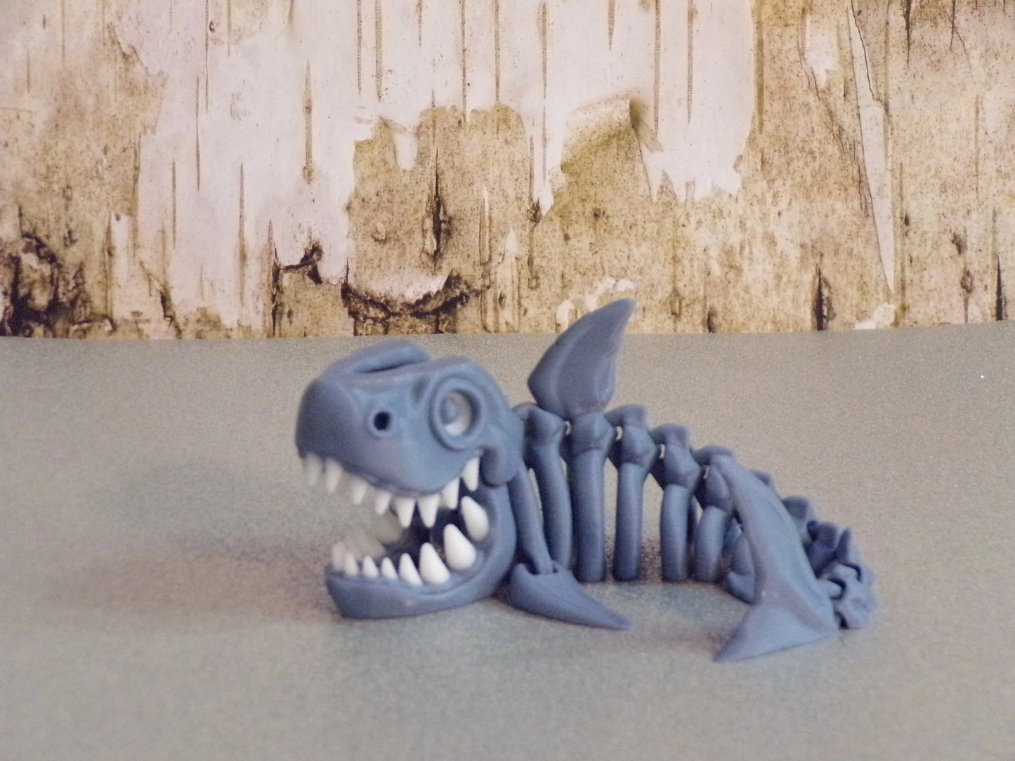 Skeleton Shark 3D Printed Articulated Figurine - Wonderland 3D Printing
