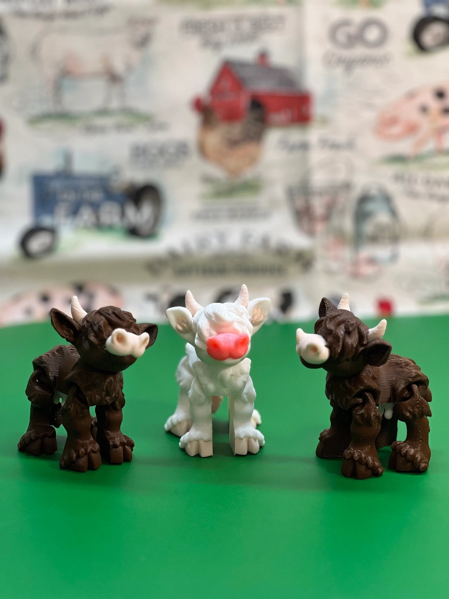 Highland Cow: 3D Printed Articulated Highland Cow - Wonderland 3D Printing