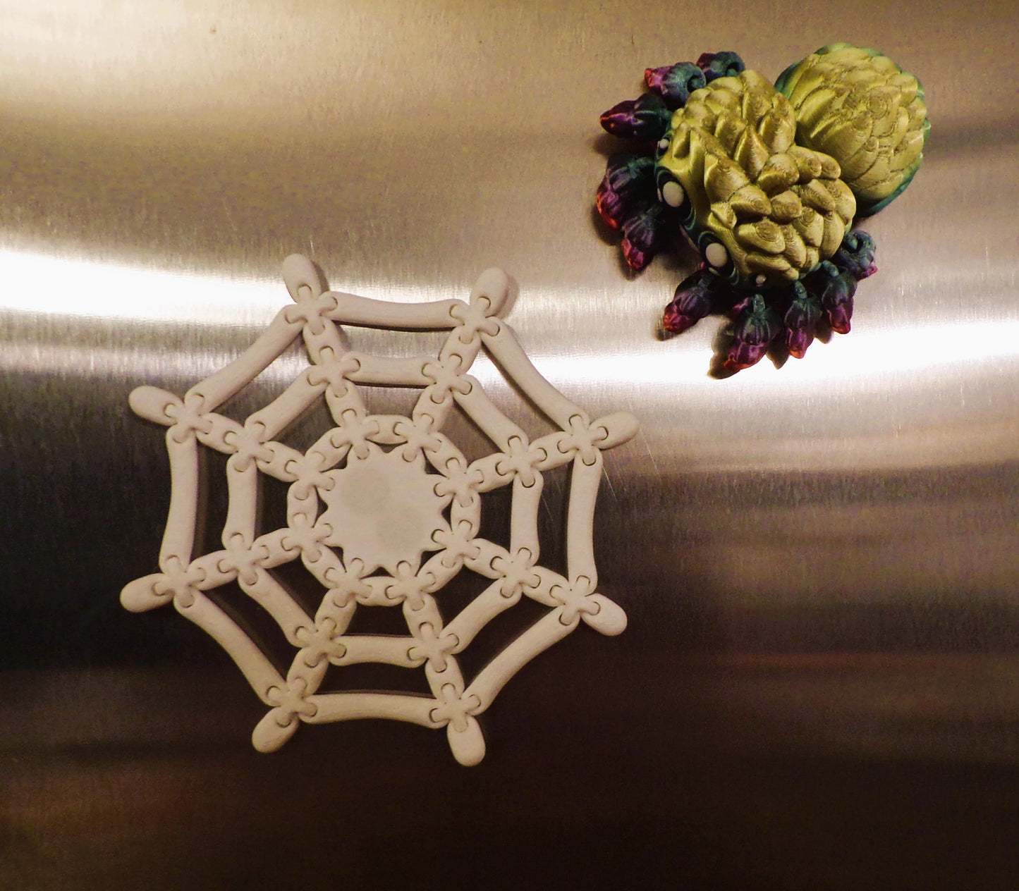Magneto the Jumping Spider 3D Printed Articulated Figurine-Web included magnetic - Wonderland 3D Printing