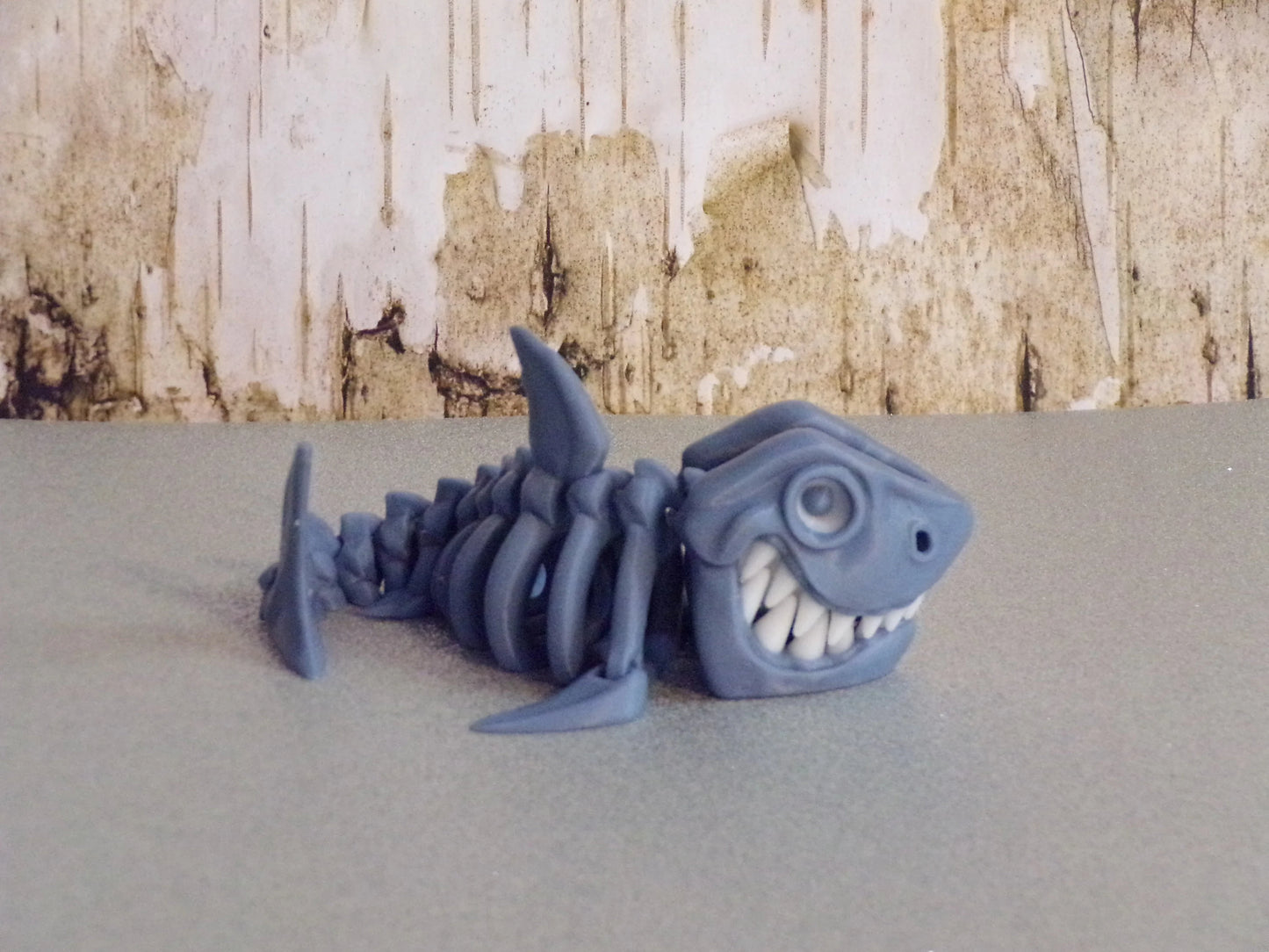 Skeleton Shark 3D Printed Articulated Figurine - Wonderland 3D Printing