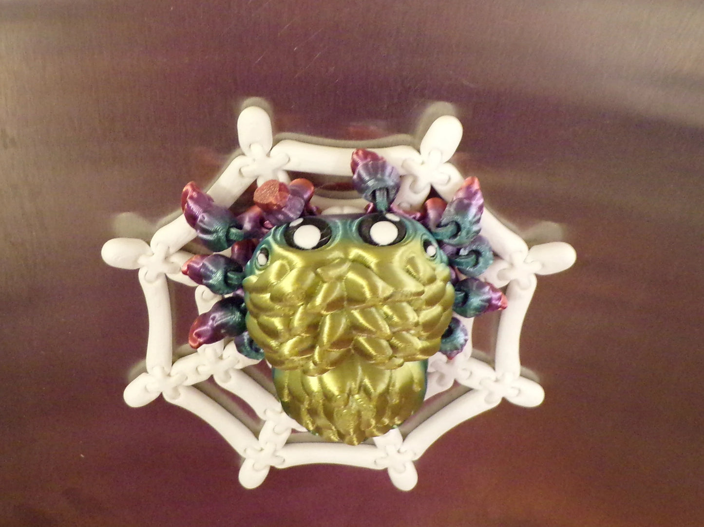 Magneto the Jumping Spider 3D Printed Articulated Figurine-Web included magnetic - Wonderland 3D Printing